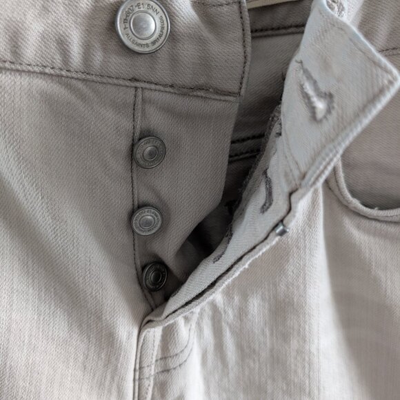 ALLSAINTS Men's Cigarette skinny-fit stretch-denim jeans Light Gray Size 30 - Picture 10 of 12